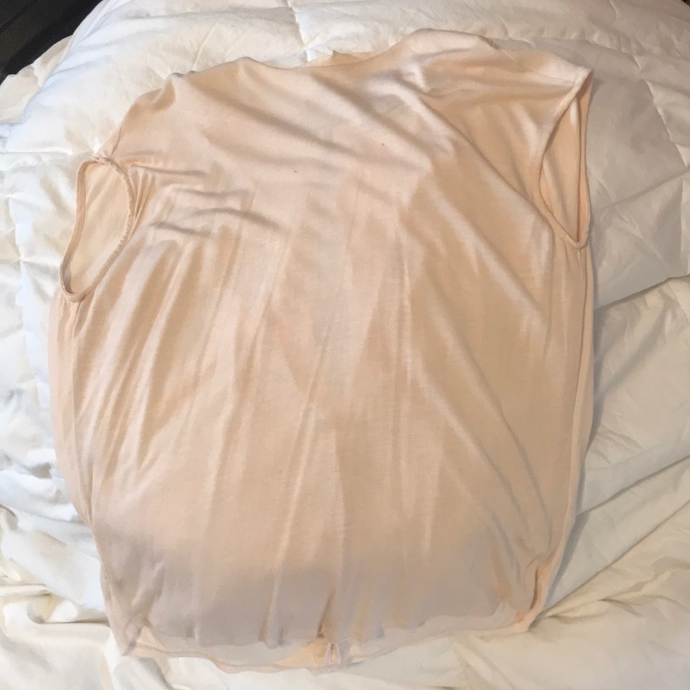 Pink open back blouse